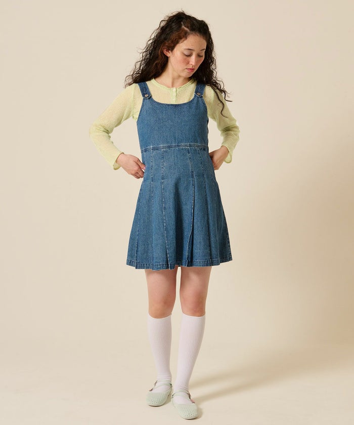 ニット/トップス/ヘンリーネック/シアー