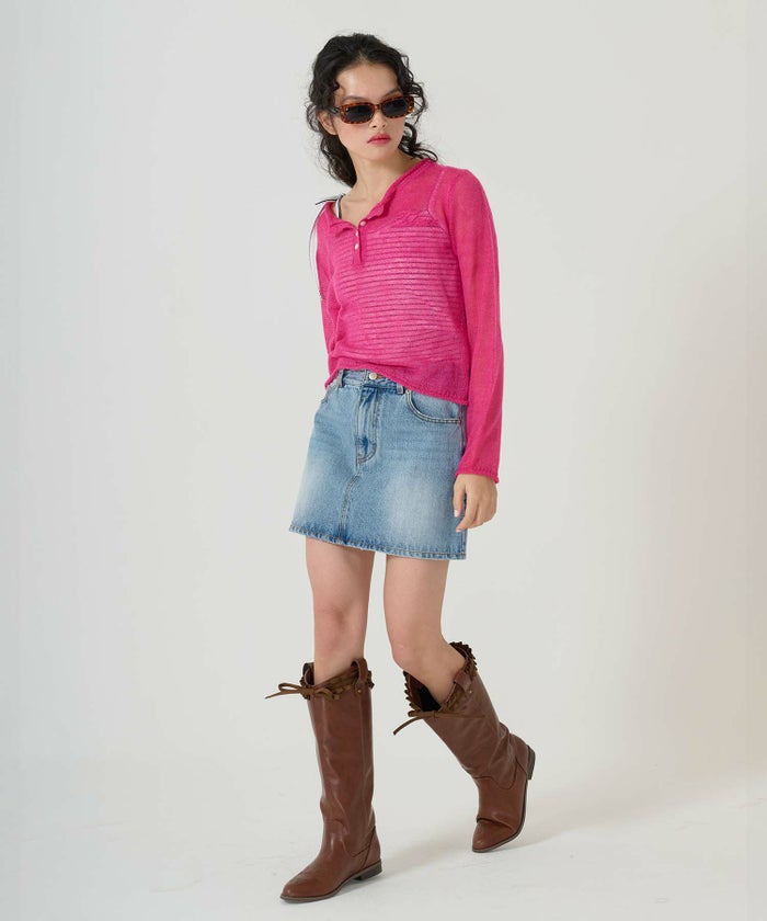 トップス/キャミソール/リブ/ボーダー