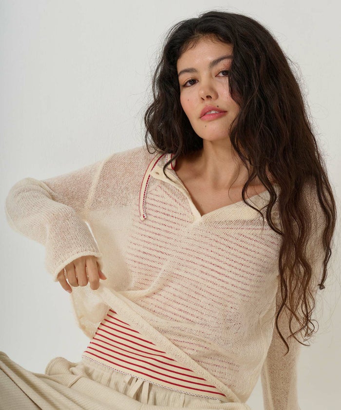 トップス/キャミソール/リブ/ボーダー