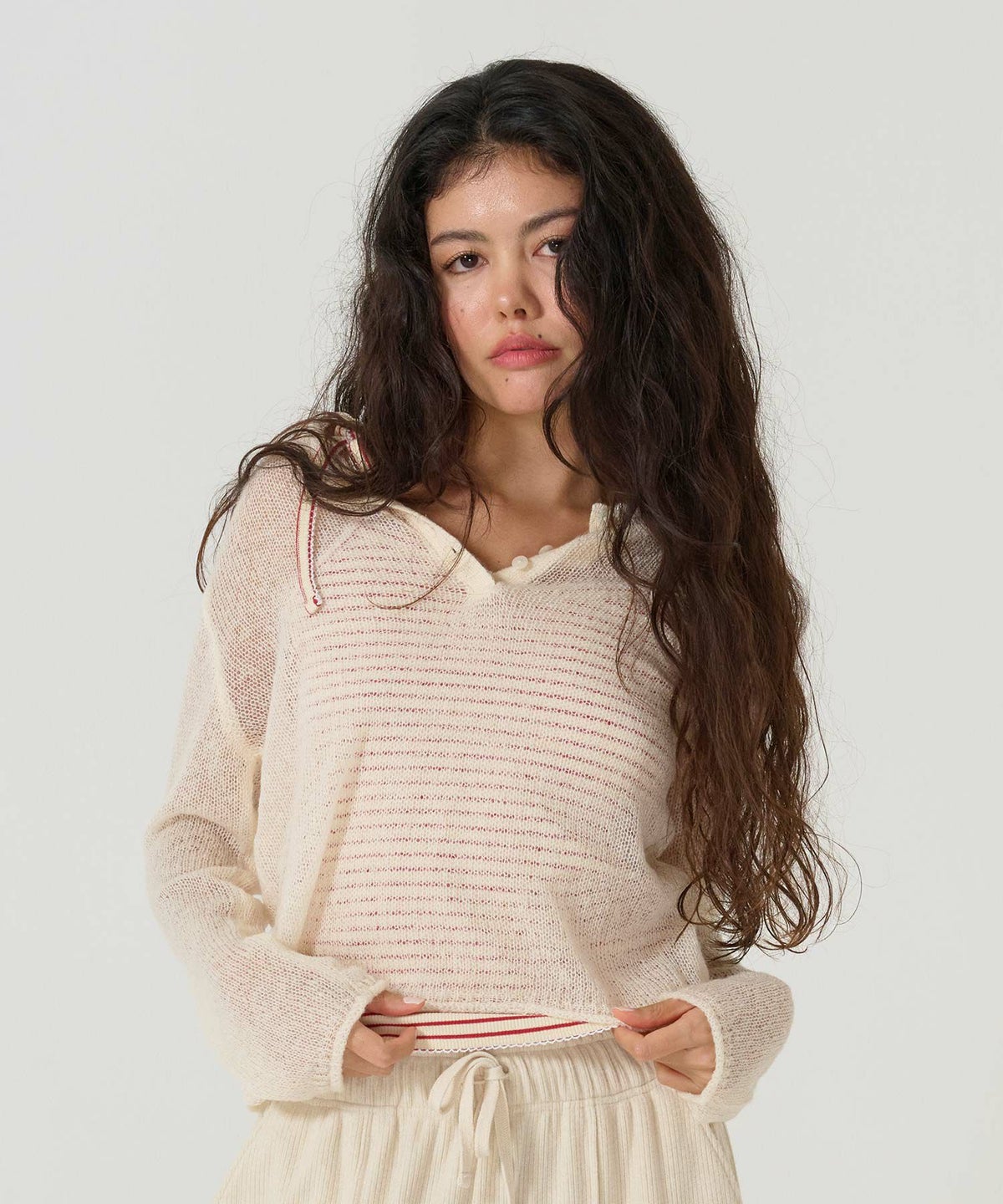 トップス/キャミソール/リブ/ボーダー