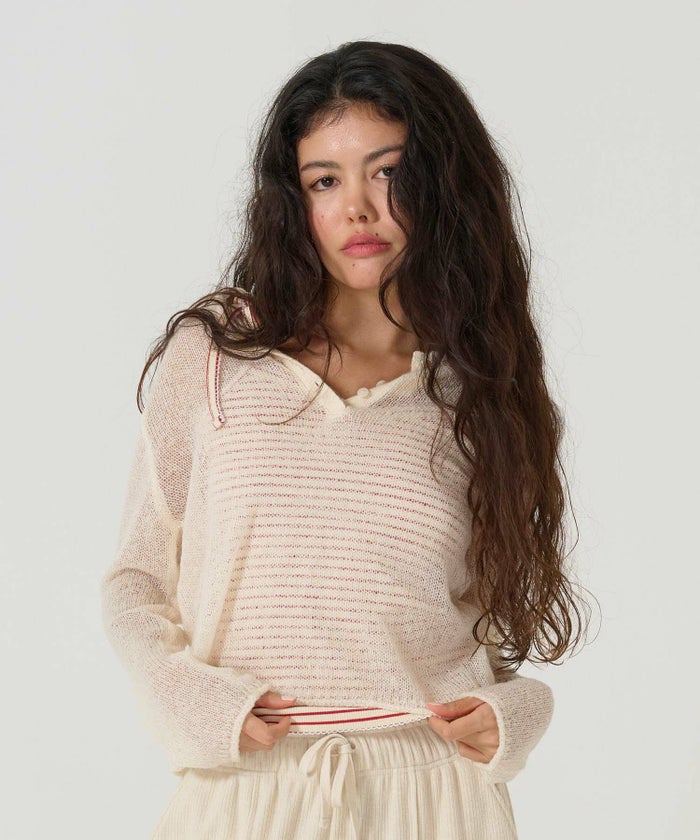 トップス/キャミソール/リブ/ボーダー