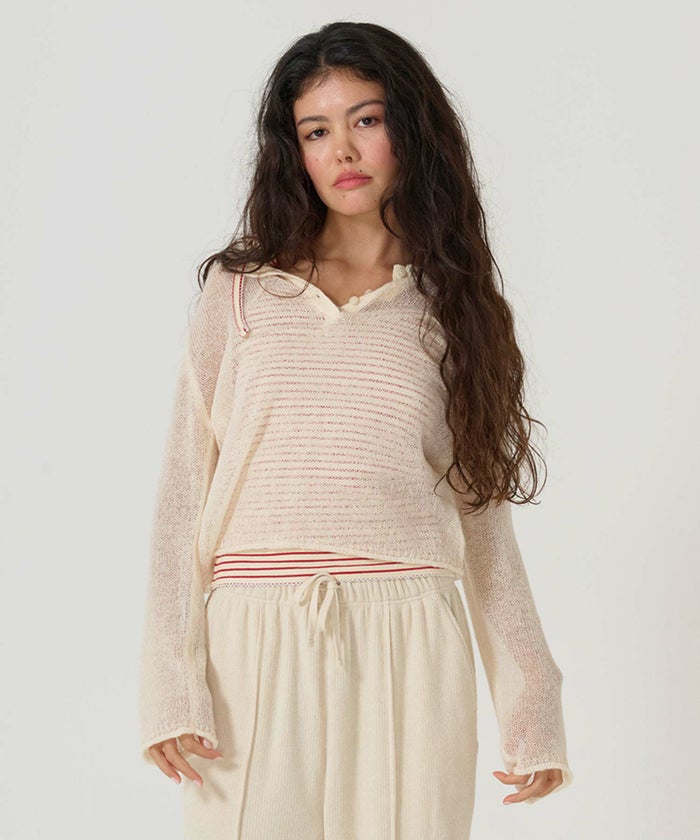 トップス/キャミソール/リブ/ボーダー