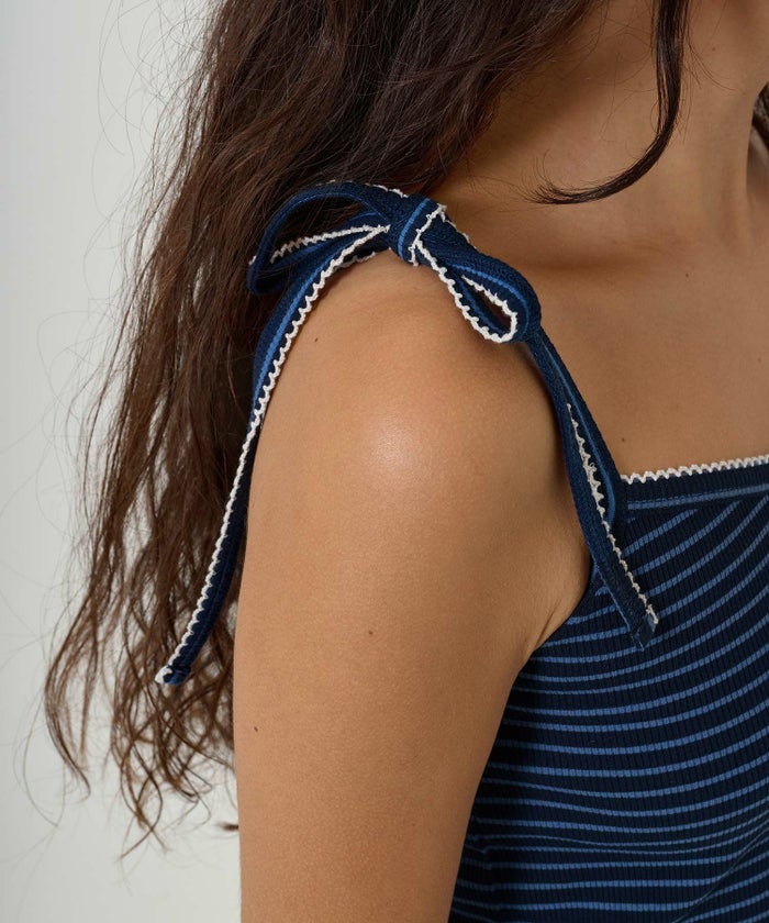 トップス/キャミソール/リブ/ボーダー