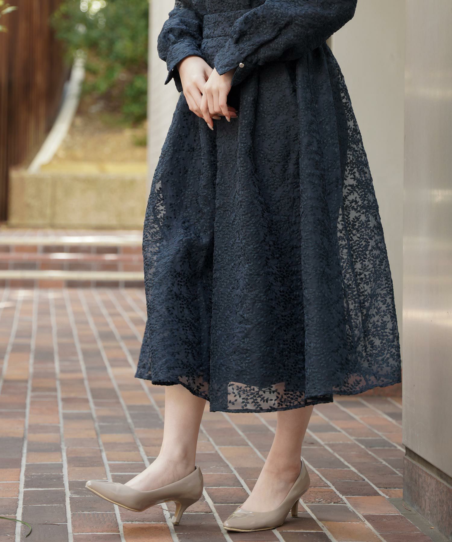 TIME-SALE 刺繍フラワーレース スカート Prima Scherrer plus 全3色
