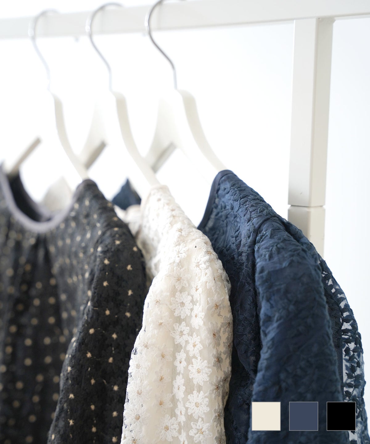 セレクト トップス レディース ブラウス 白 黒 お洒落 リボン 花柄 シアー かわいい オフィス ジョイントスペース 刺繍フラワーレース ブラウス Prima Scherrer plus