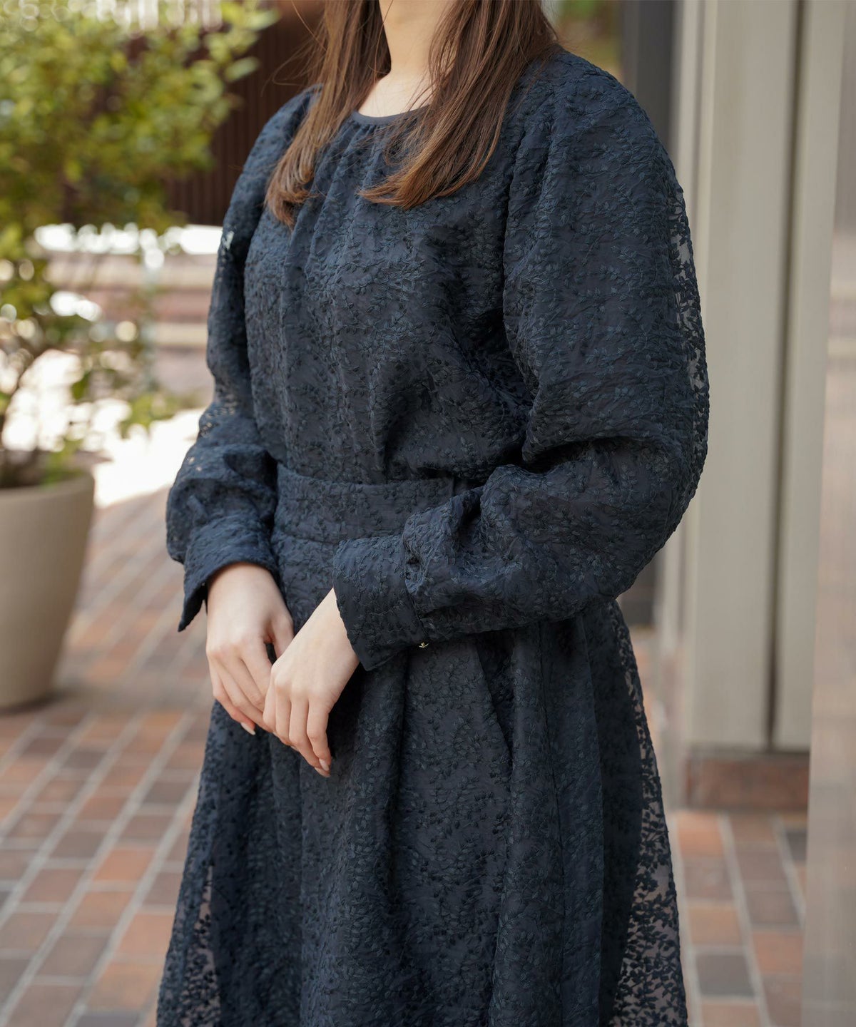 セレクトトップスレディースブラウス白黒お洒落リボン花柄シアーかわいいオフィスジョイントスペース