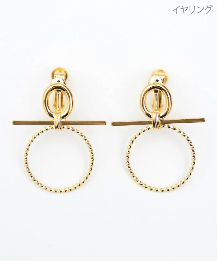 リボン リング ピアス イヤリング Ribbon Ring Pierce Earring