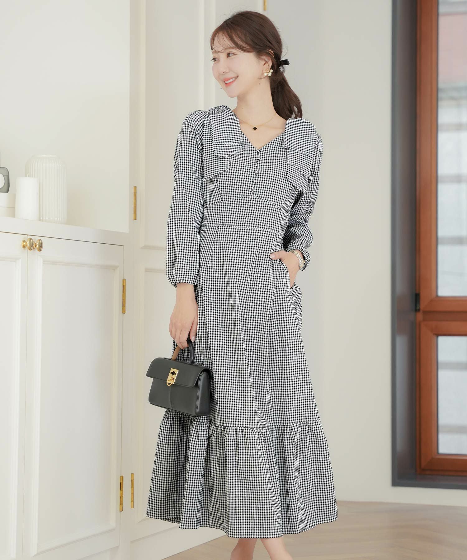 TIME-SALE 肩リボン アソートパターン ワンピース le reve vaniller 全