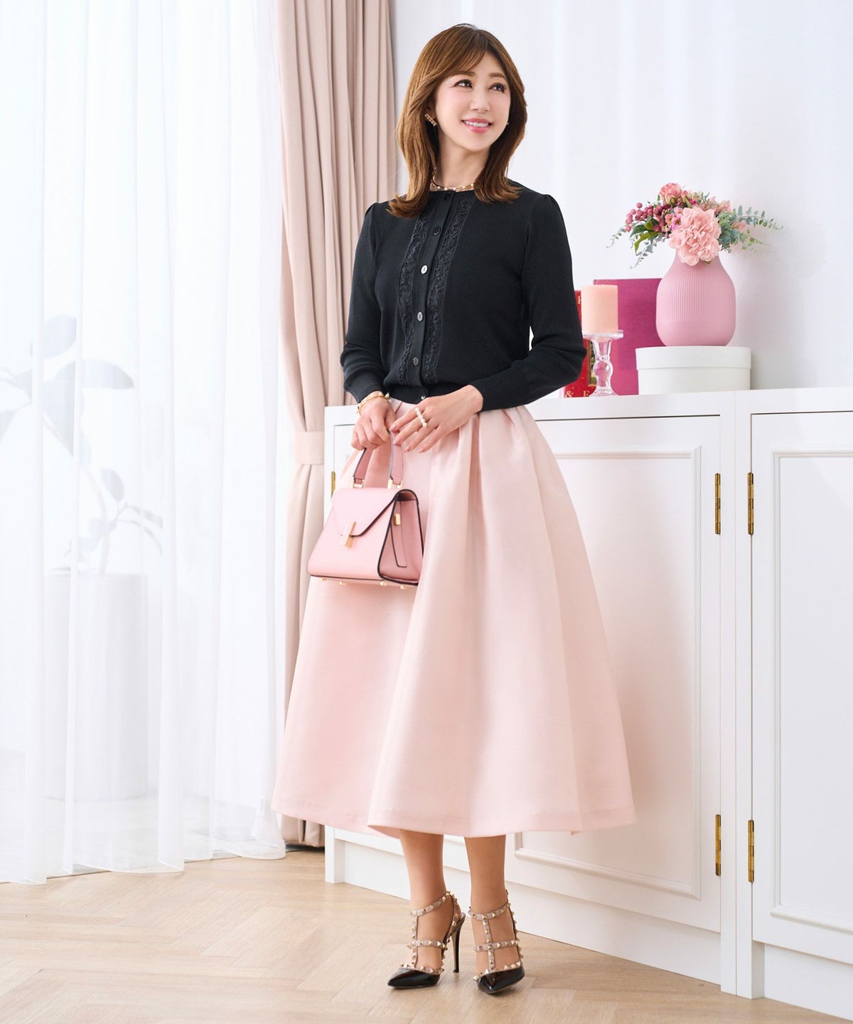 ニット カーディガン レディース 白黒 春 秋 サマー イエロー コーデ 柄 かわいい きれいめ オフィス ジョイントスペース