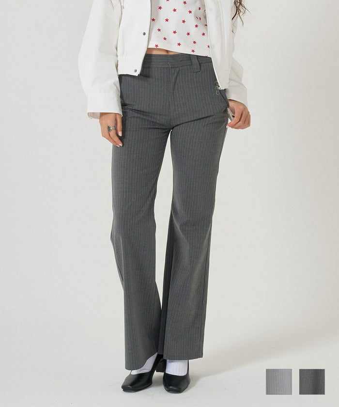 ボトムス/パンツ/スラックス/ストライプ