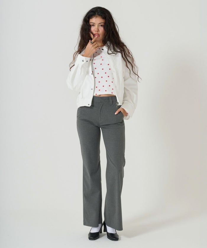 ボトムス/パンツ/スラックス/ストライプ