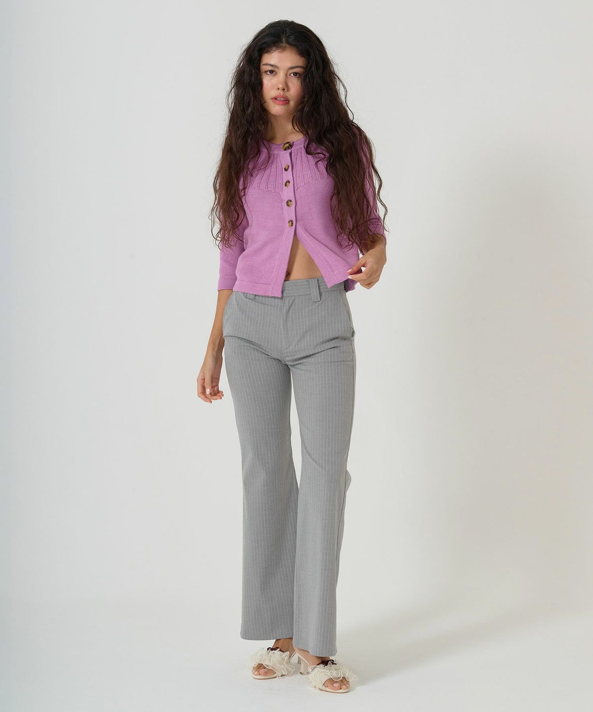 ボトムス/パンツ/スラックス/ストライプ