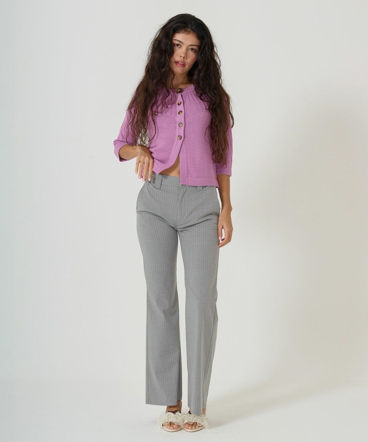 ボトムス/パンツ/スラックス/ストライプ