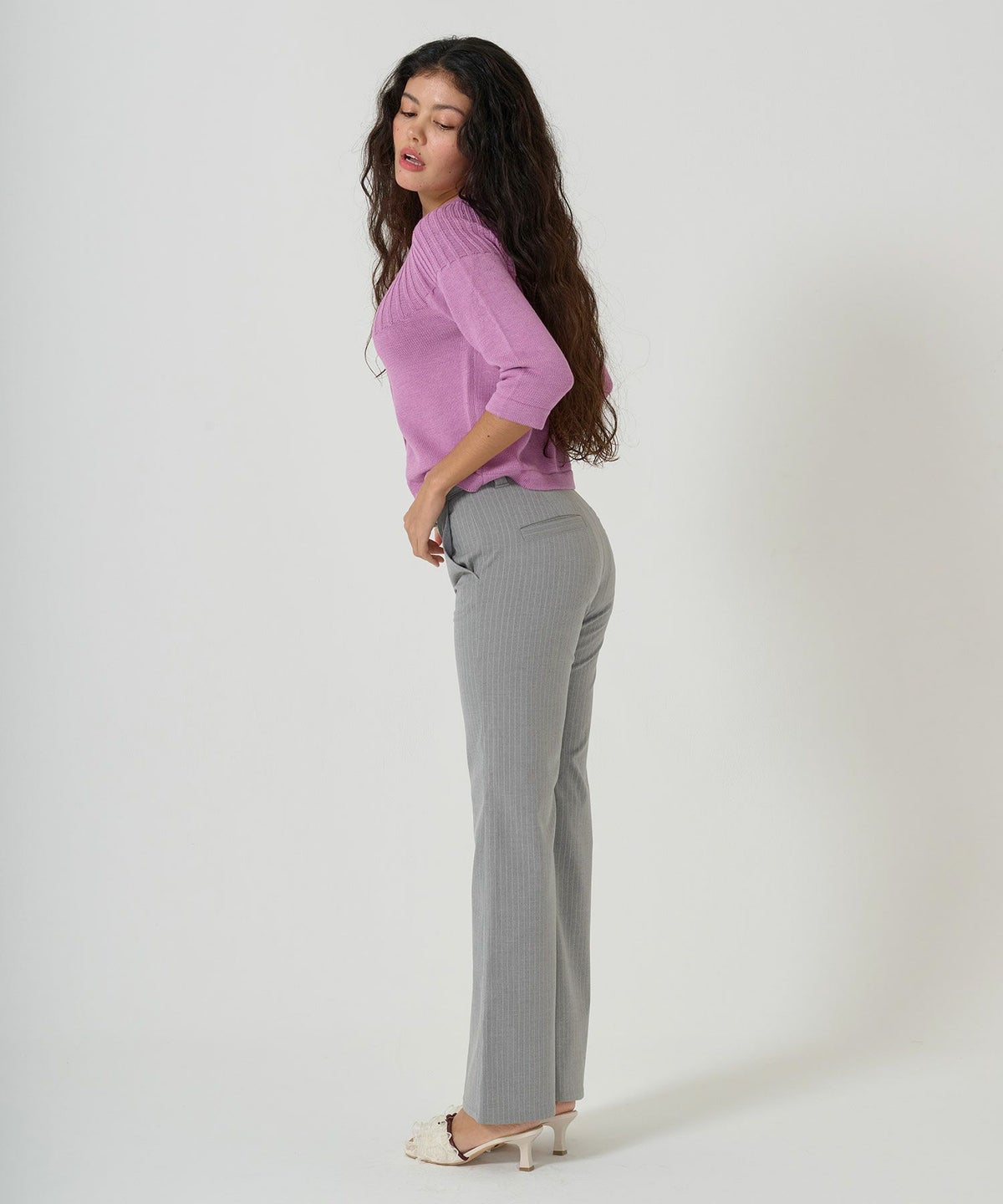 ボトムス/パンツ/スラックス/ストライプ