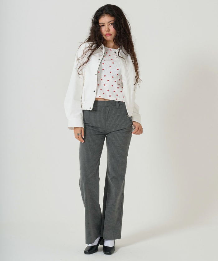 ボトムス/パンツ/スラックス/ストライプ