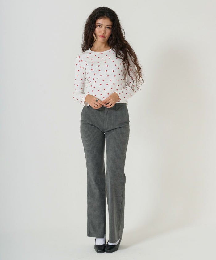 ボトムス/パンツ/スラックス/ストライプ