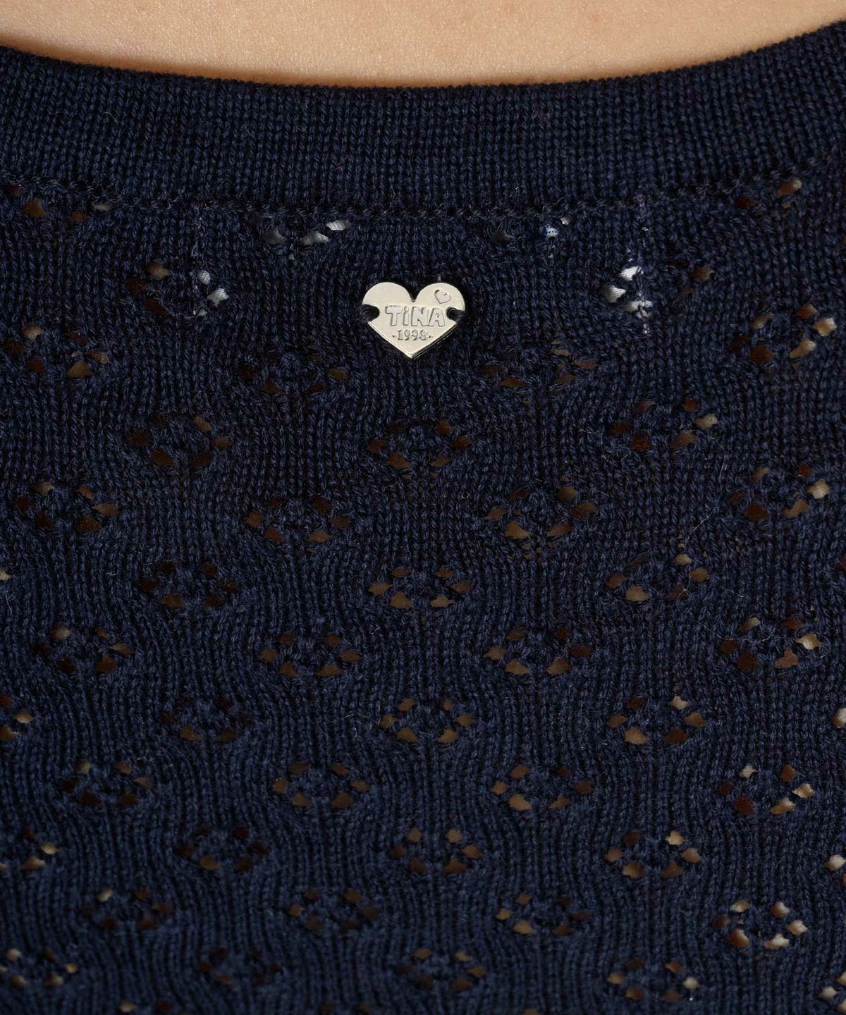 ニット/トップス/七分丈/透かし編み