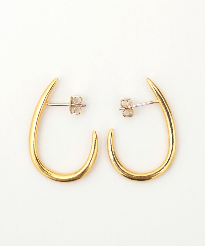 U ライン ピアス U Line Pierce フックデザイン シンプル 真鍮 シルバー925(ポスト) U ライン ピアス U Line Pierce （Liala）