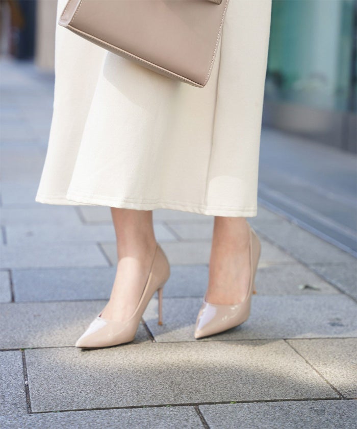 レディース ロングワンピース ポロ 夏 薄手 オフィス きれいめ  バイカラー/ベージュ/ブラック/M/ポロネック/5分丈