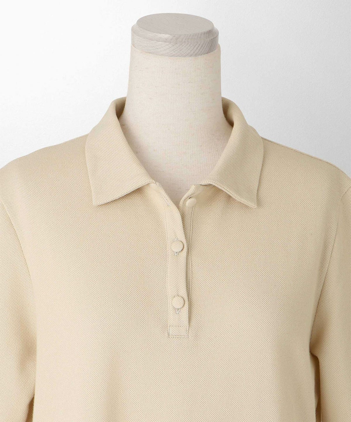 レディース ロングワンピース ポロ 夏 薄手 オフィス きれいめ  バイカラー/ベージュ/ブラック/M/ポロネック/5分丈