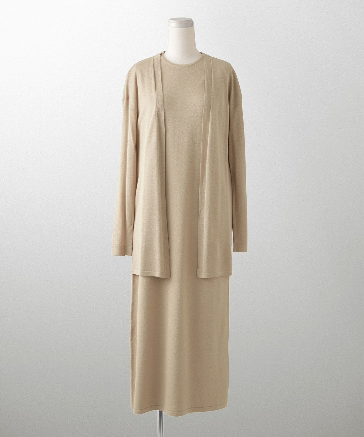 レディース 春 夏 サマーニット セットアップ 薄手 オフィス きれいめ ベージュ/ベージュ×ブラック/ブラック×ホワイト/S/M/フレンチスリーブ/長袖