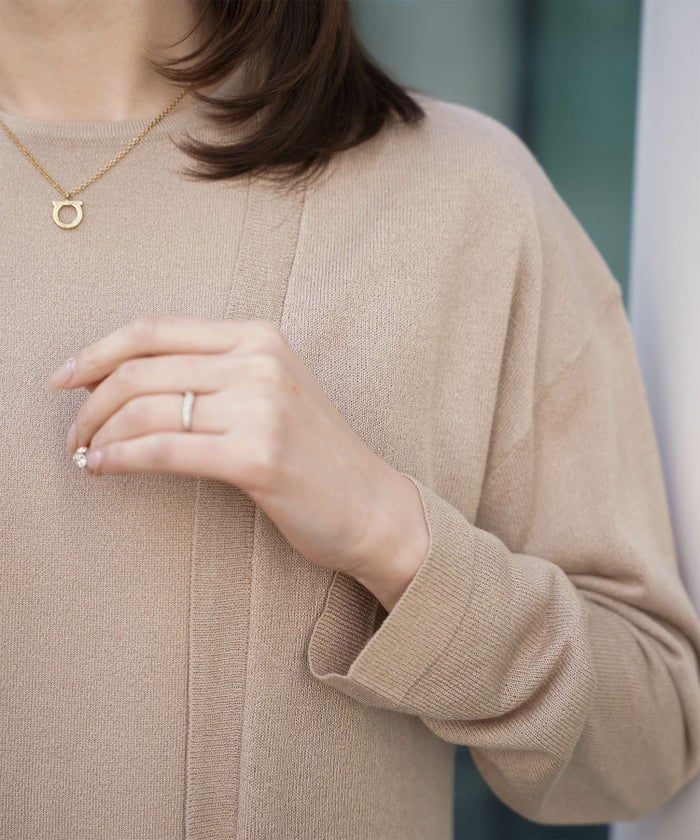 レディース 春 夏 サマーニット セットアップ 薄手 オフィス きれいめ ベージュ/ベージュ×ブラック/ブラック×ホワイト/S/M/フレンチスリーブ/長袖