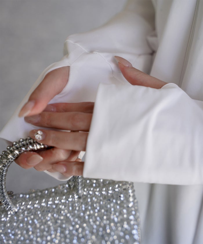 レディース 春 夏 吸水速乾 薄手 オフィス レジャー パーカー ホワイト/ブラック/M/ハイネック/ペプラム/指穴/長袖