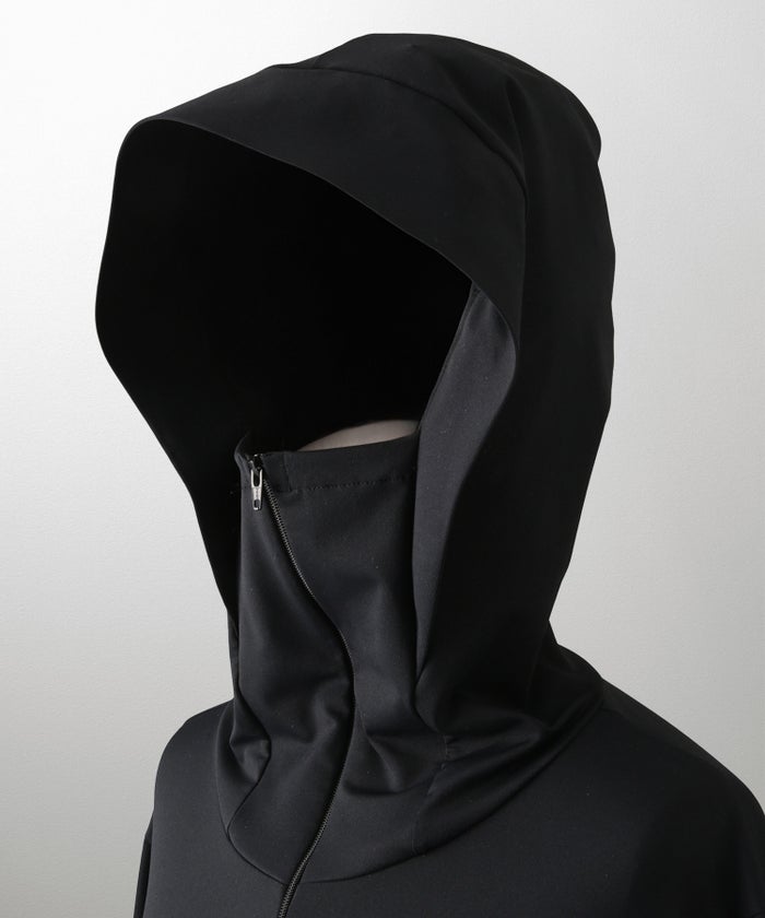 レディース 春 夏 吸水速乾 薄手 オフィス レジャー パーカー ホワイト/ブラック/M/ハイネック/ペプラム/指穴/長袖