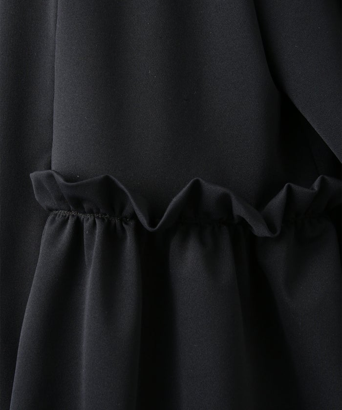 レディース 春 夏 吸水速乾 薄手 オフィス レジャー パーカー ホワイト/ブラック/M/ハイネック/ペプラム/指穴/長袖