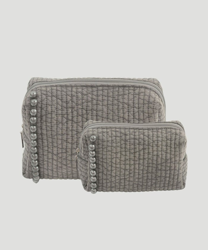 ポーチ パール ヌビ 韓国 セット ジョイントスペース アイボリー/ピンク/グレー/チャコール/ブラック/フリー