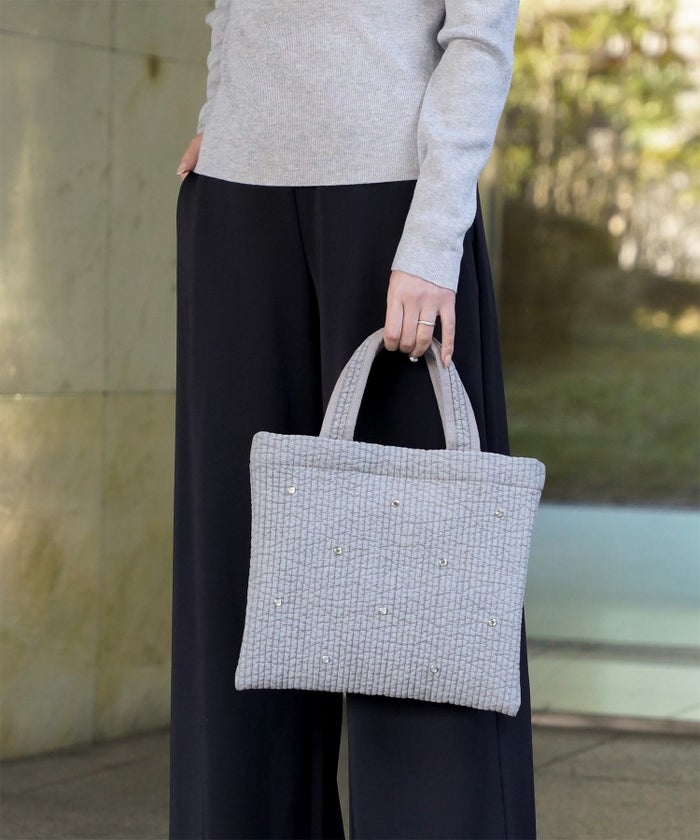 レディース/バッグ/ビジュー/ヌビ/春/夏/秋/冬/アイボリー/グレー/ブラック/フリー