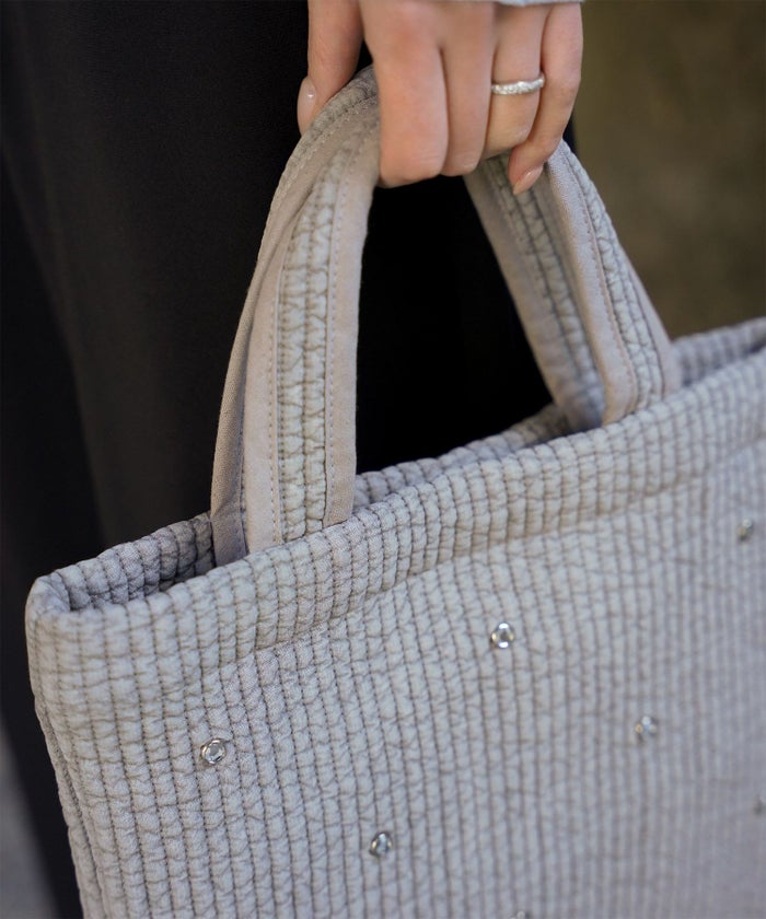 レディース/バッグ/ビジュー/ヌビ/春/夏/秋/冬/アイボリー/グレー/ブラック/フリー