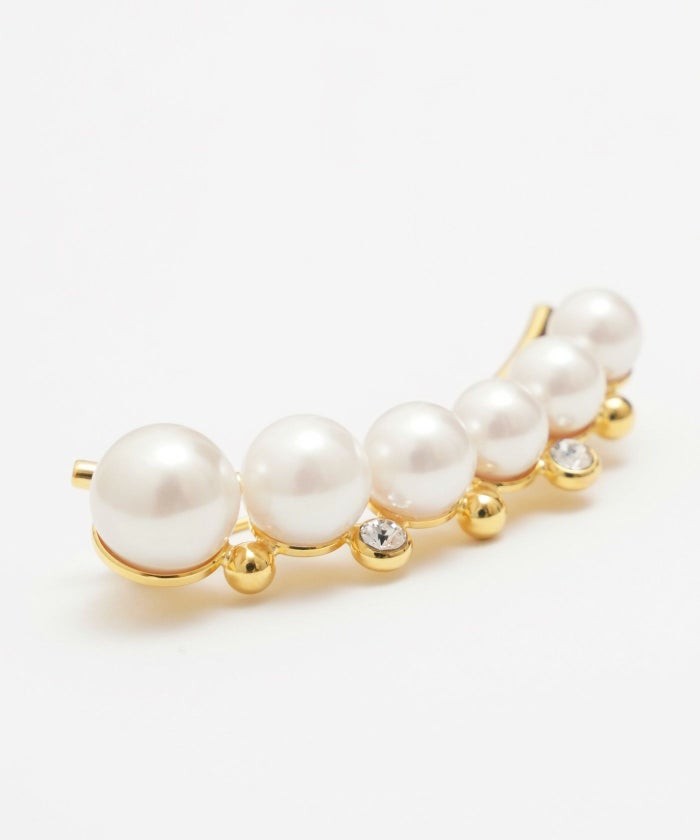 カーブ ライン パール ブローチ Curb Line Pearl Brooch