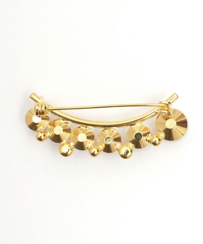 カーブ ライン パール ブローチ Curb Line Pearl Brooch