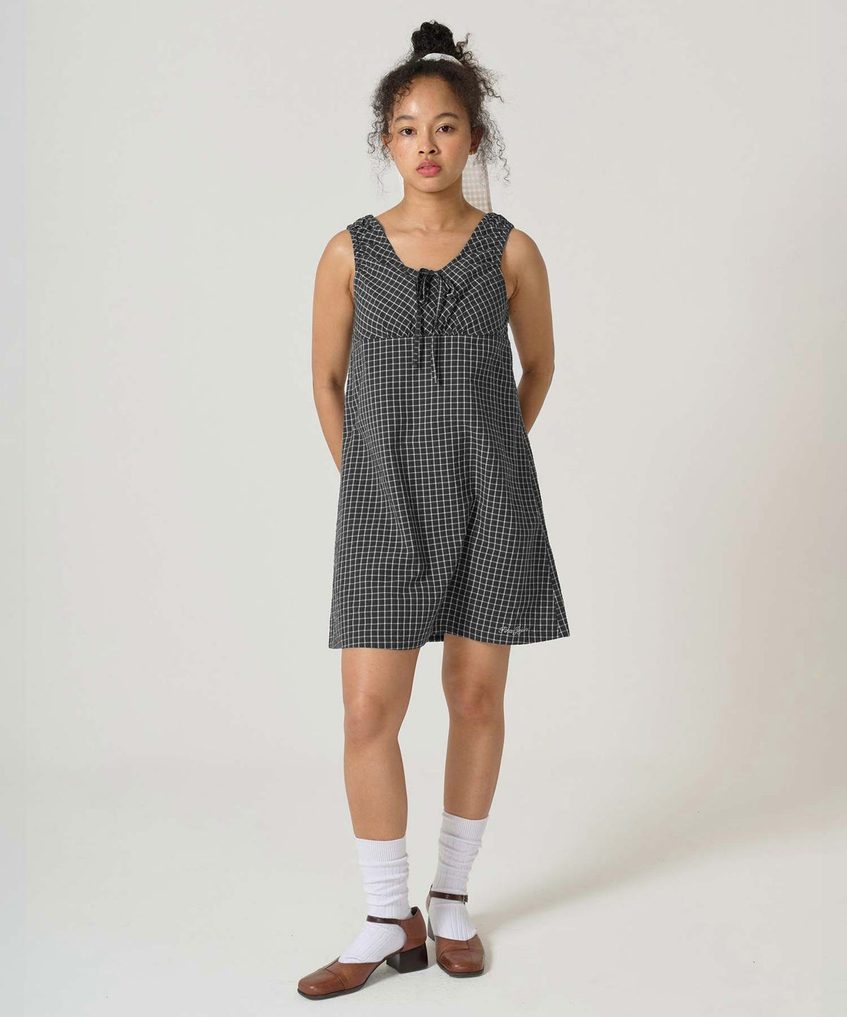 ワンピース/ギャザー/ノースリーブ/ドレス