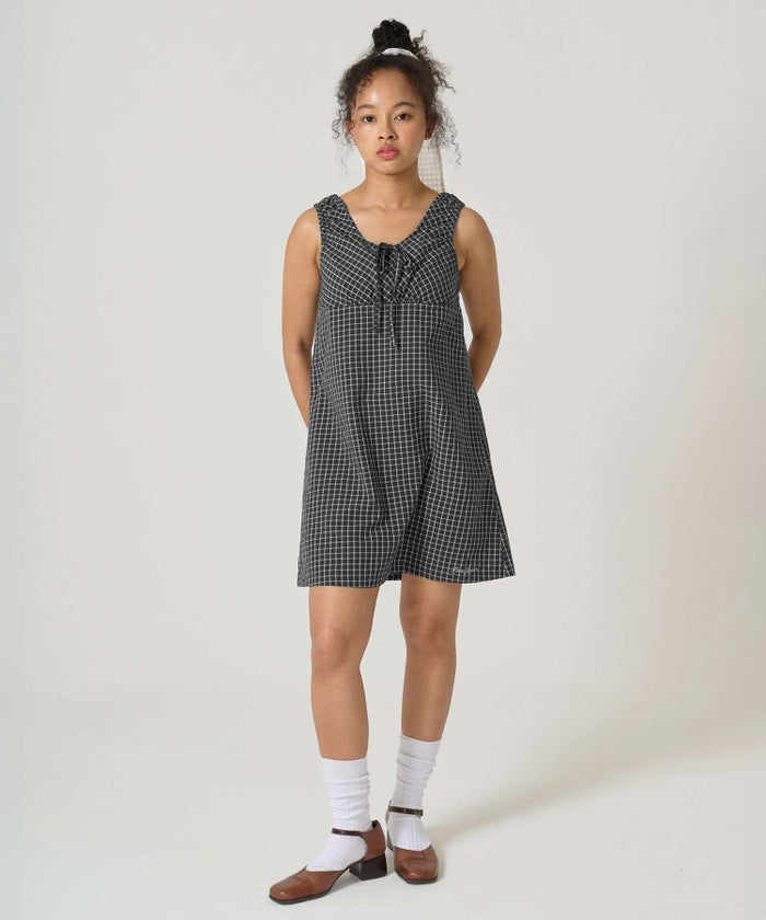 ワンピース/ギャザー/ノースリーブ/ドレス