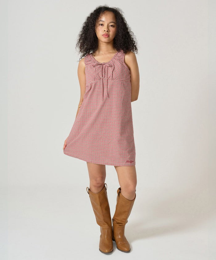 ワンピース/ギャザー/ノースリーブ/ドレス