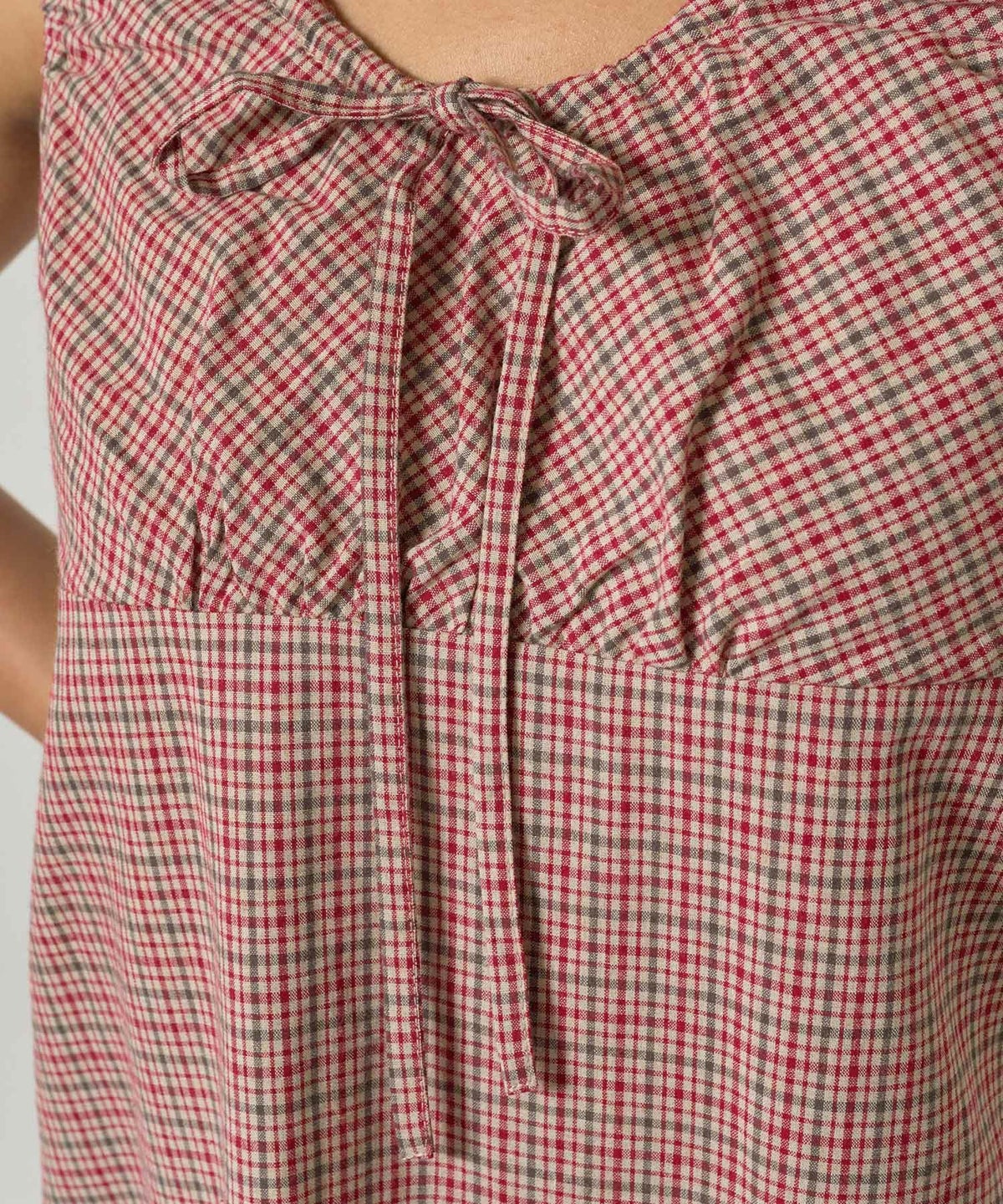 ワンピース/ギャザー/ノースリーブ/ドレス