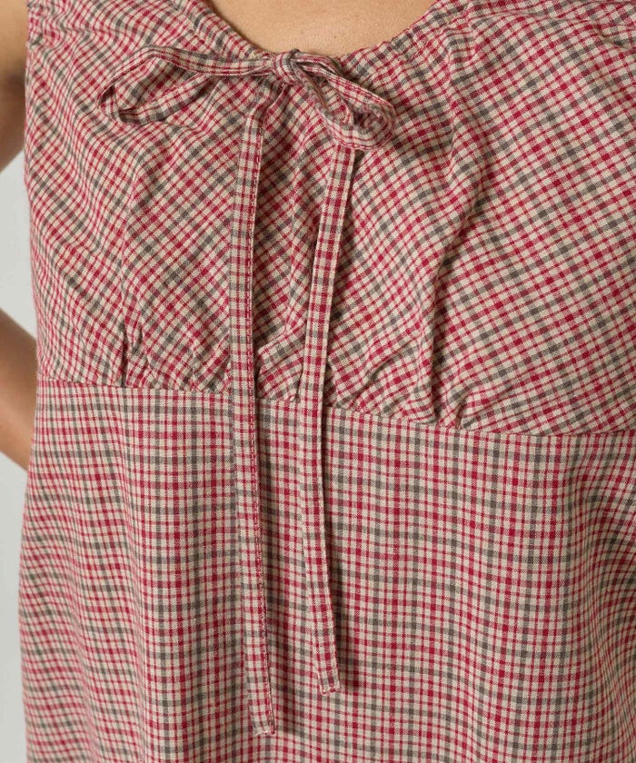 ワンピース/ギャザー/ノースリーブ/ドレス