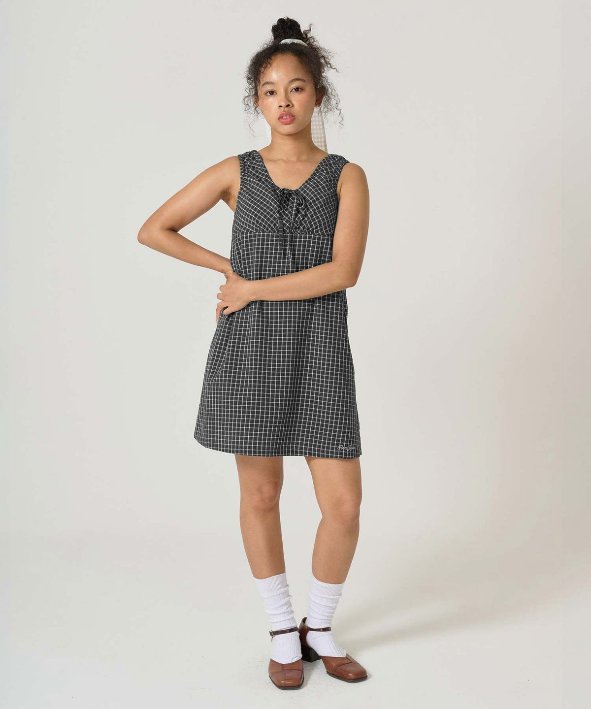 ワンピース/ギャザー/ノースリーブ/ドレス