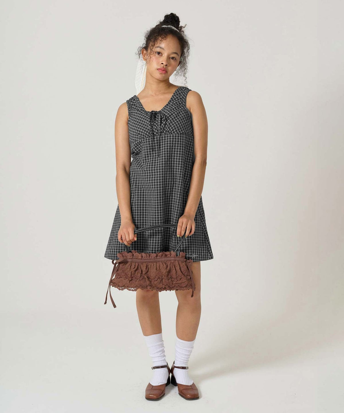 ワンピース/ギャザー/ノースリーブ/ドレス