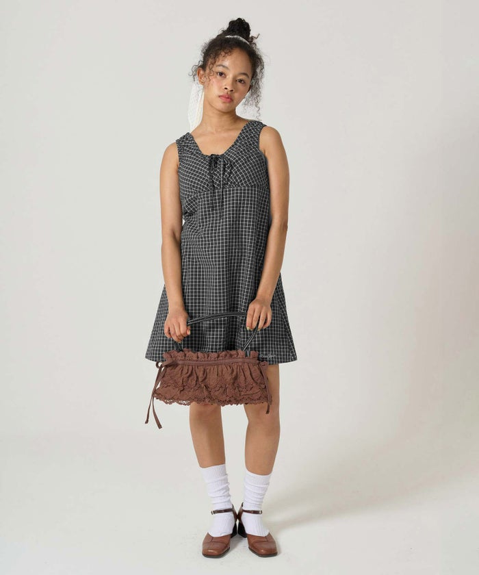 ワンピース/ギャザー/ノースリーブ/ドレス