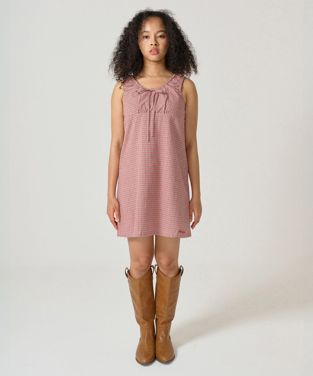 ワンピース/ギャザー/ノースリーブ/ドレス