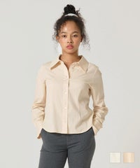 シャツ/ストライプ/光沢/コンパクト