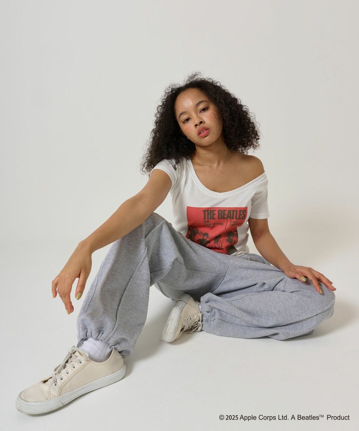 トップス/Tシャツ/オフショル/ビートルズ