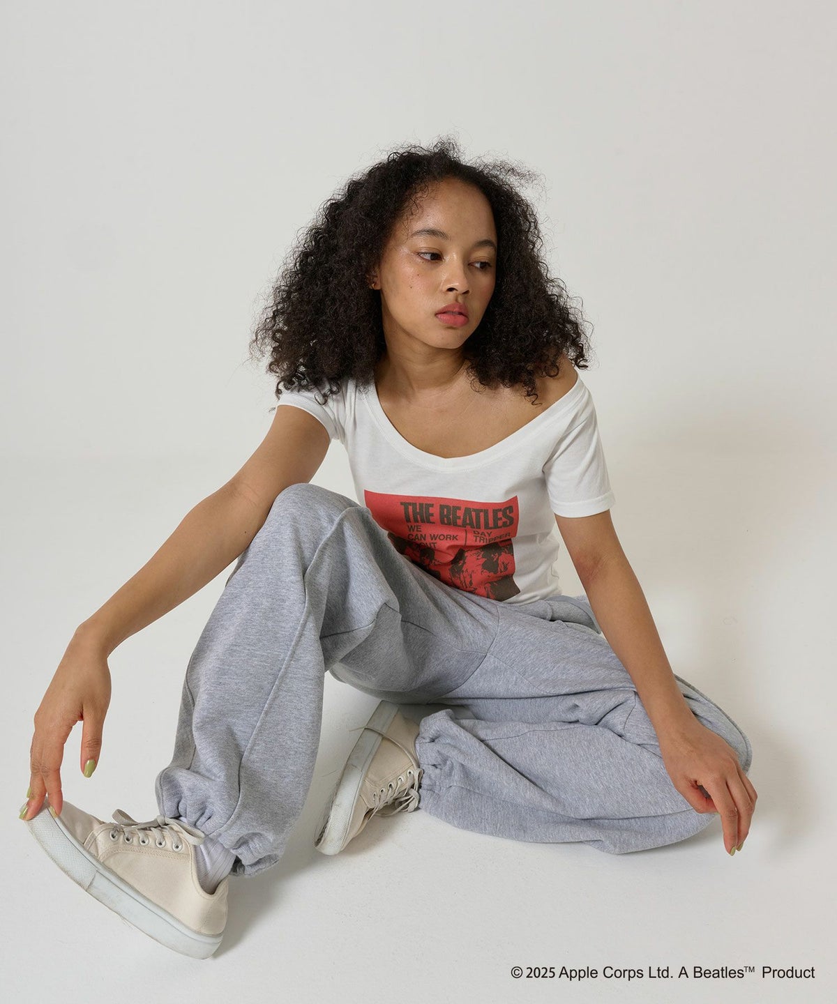 トップス/Tシャツ/オフショル/ビートルズ