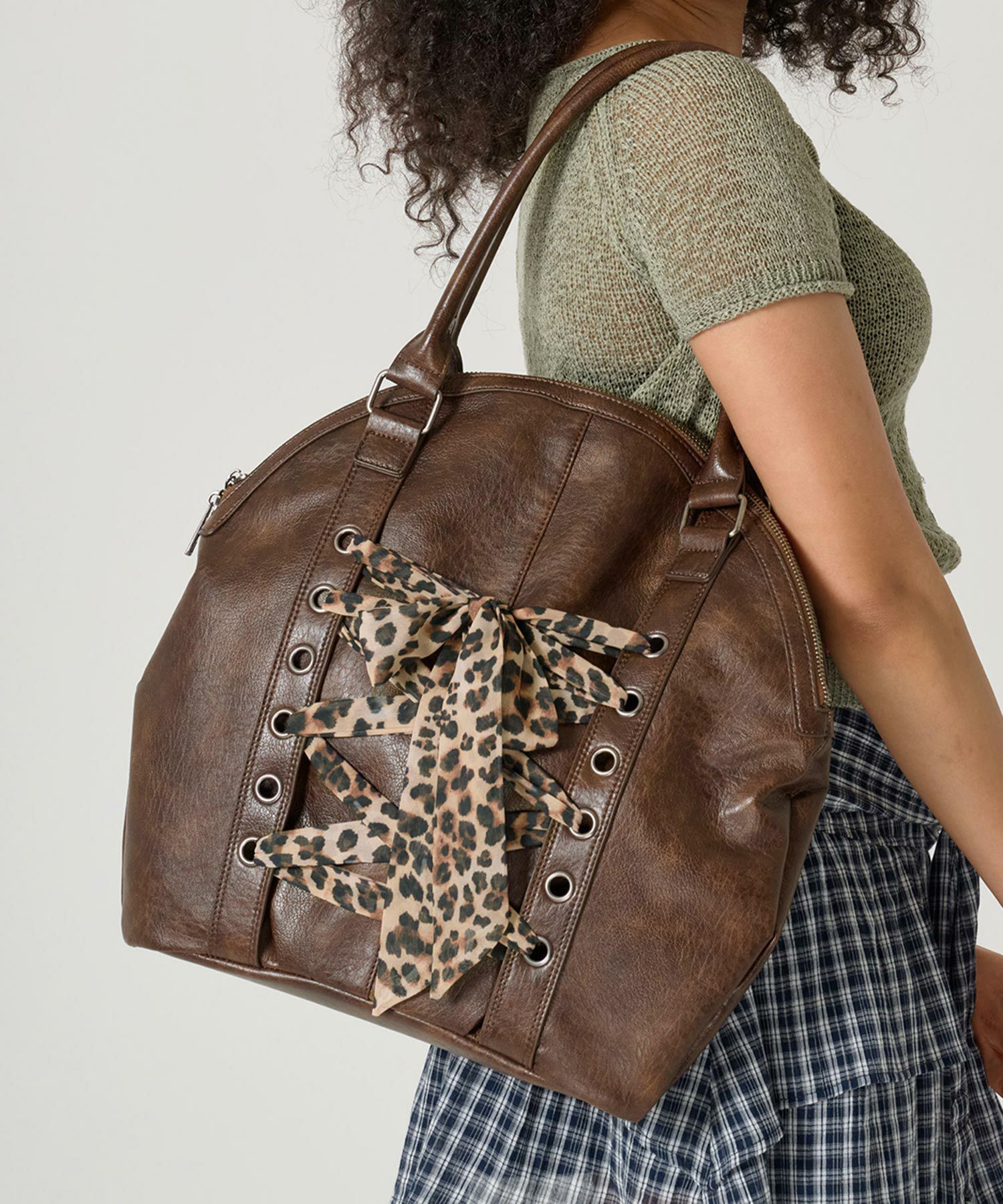 Special-Price-SALE レースアップ フェイクレザーバッグ TINA：JOJUN