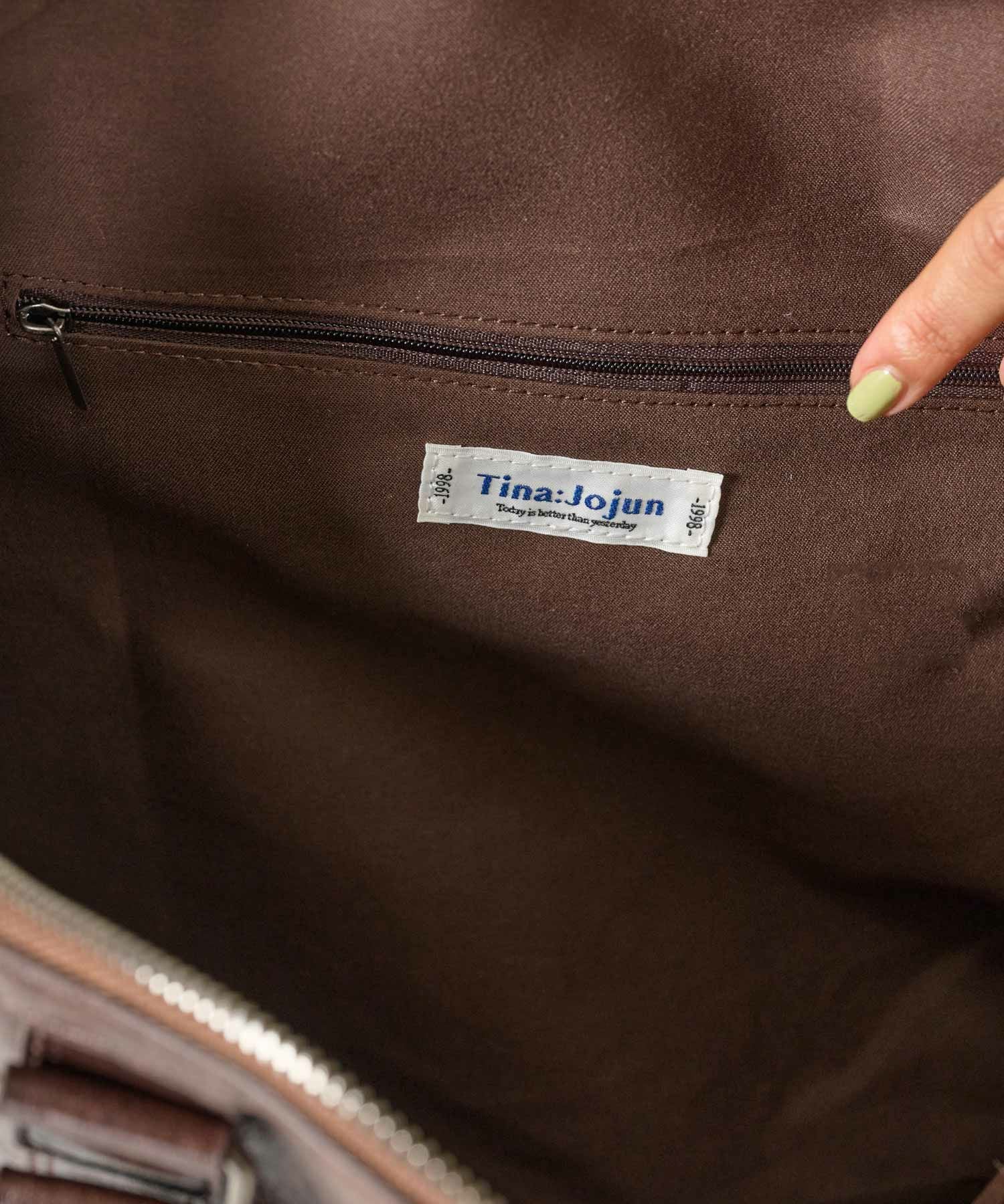 FLYING-SALE レースアップ フェイクレザーバッグ TINA：JOJUN 全2色