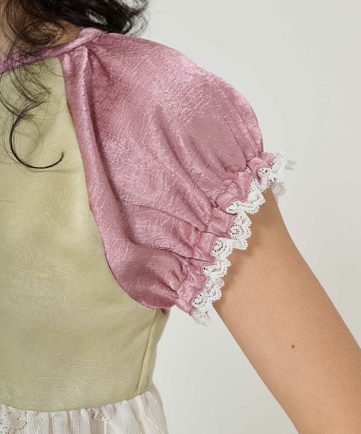 トップス/ブラウス/花柄/レース/ドッキング