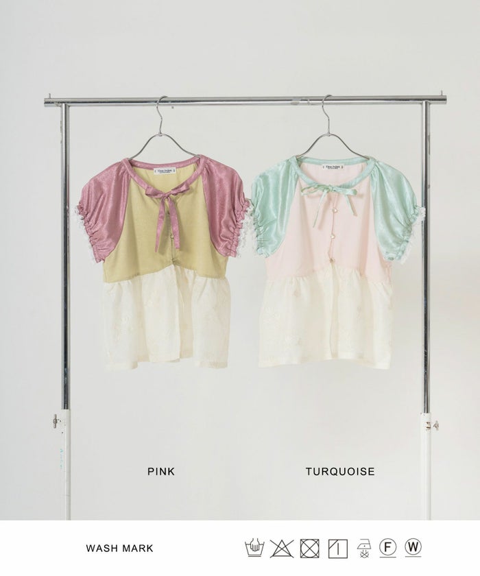 トップス/ブラウス/花柄/レース/ドッキング